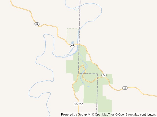 Map of Bennett Spring State Park location at Lebanon, MO, United States