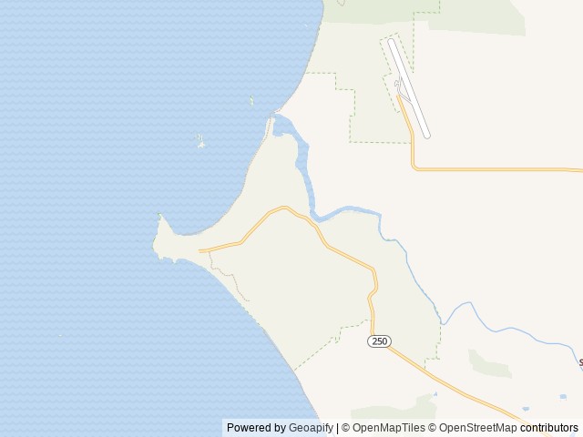 Map of Cape Blanco State Park location at Port Orford, OR, United States
