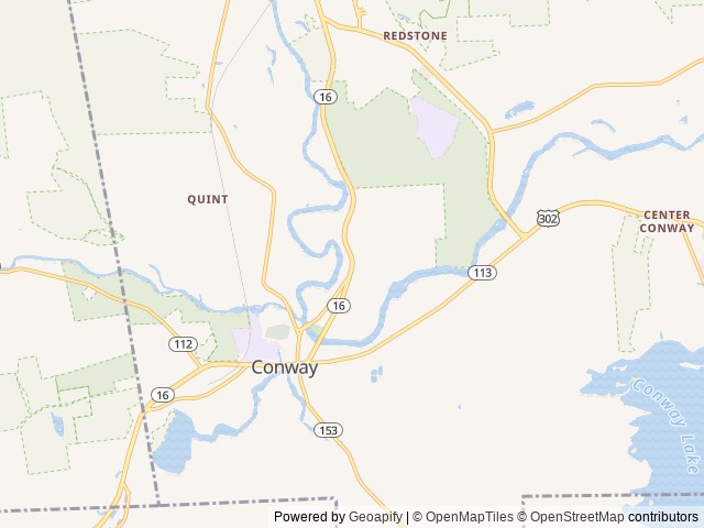 Map of Eastern Slope Camping Area location at Conway, NH, United States