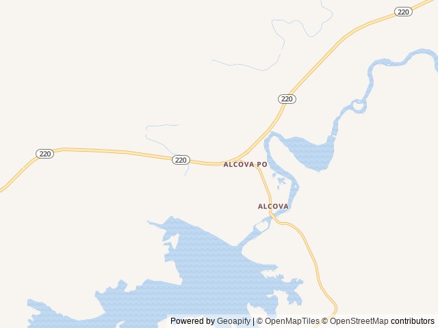 Map of Windy Waters at Alcova, Wyoming location at Alcova, WY, United States