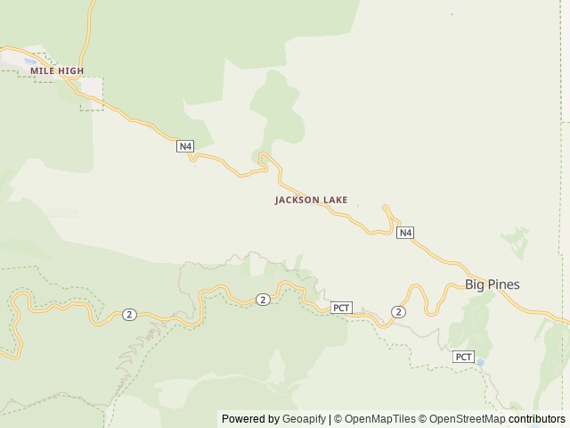 Map of Mountain Oak location at Wrightwood, CA, United States