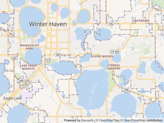 Map for 2023 33 ft Travel Trailer. We deliver and set up near Winter Haven, FL