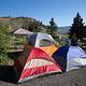 Tents pitched at the Mammoth Campground