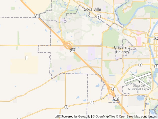 Map for 2016 Venture RV SportTrek 320VIK near Iowa City, IA