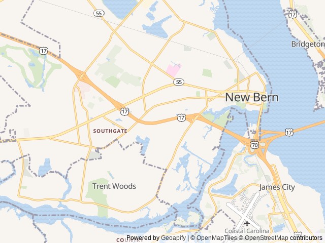 Map for Comfort of Class A w/ the ease of a Class C near New Bern, NC