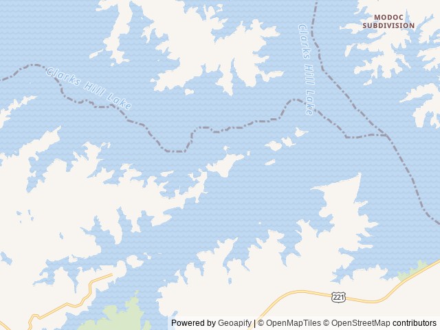 Map of Ridge Road location at Appling, GA, United States