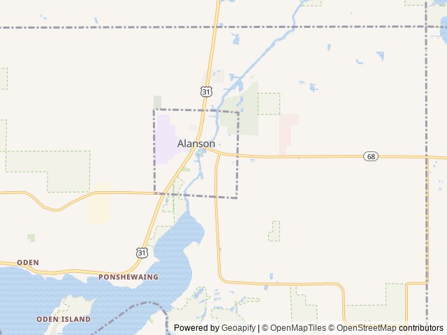 Map of Artesian Springs RV Resort, Inc. location at Alanson, MI, United States