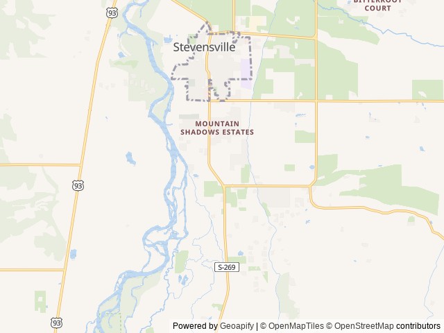 Map for 2014 Family Camper with Bunks! near Stevensville, MT