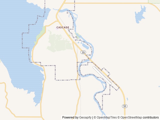 Map of Arrowhead RV Park location at Cascade, ID, United States