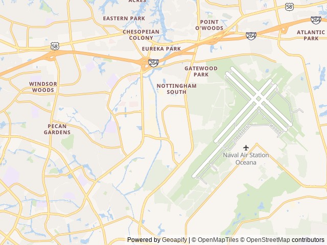 Map for 2025 Springdale - Beachy Camper w/Bunks, Pets OK near Virginia Beach, VA