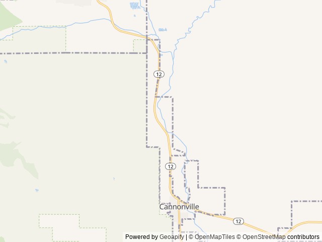 Map of Wander Camp Bryce Canyon location at Cannonville, UT, United States