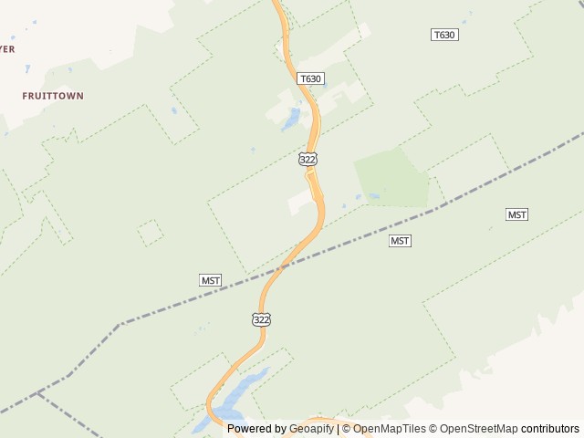 Map of Seven Mountains Campground location at Spring Mills, PA, United States