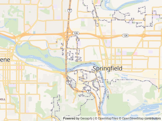 Map for 2004 Fleetwood RV Tioga 29V near Springfield, OR