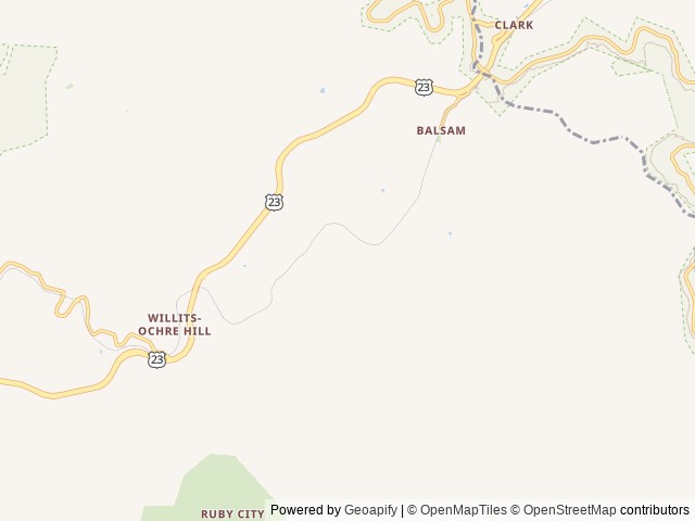 Map of Moonshine Creek Campground location at Sylva, NC, United States