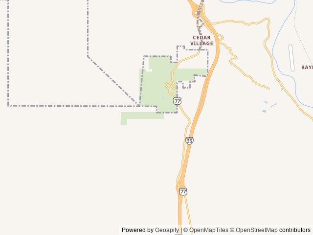 Map of Turner Falls Camp Ground location at Davis, OK, United States