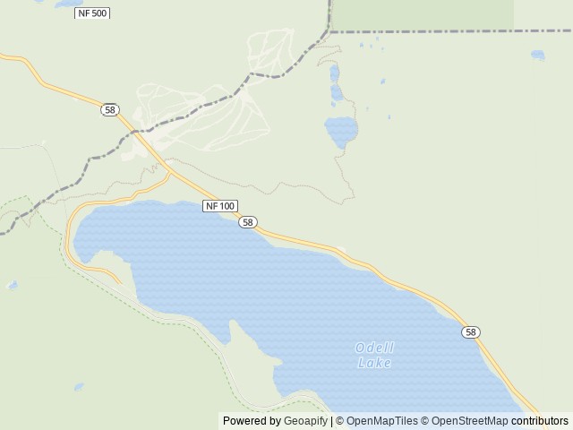 Map of Princess Creek Campground location at Crescent, OR, United States
