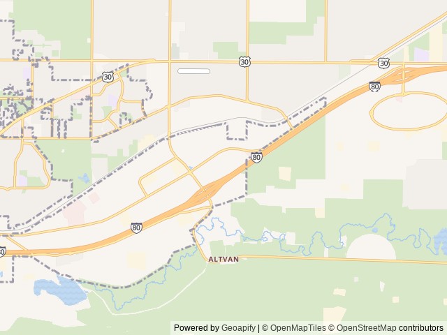 Map of Cheyenne RV Resort location at Cheyenne, WY, United States