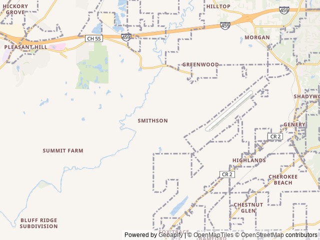 Map for 2021Forest River RV Cherokee Arctic Wolf 245RK4 near Bessemer, AL