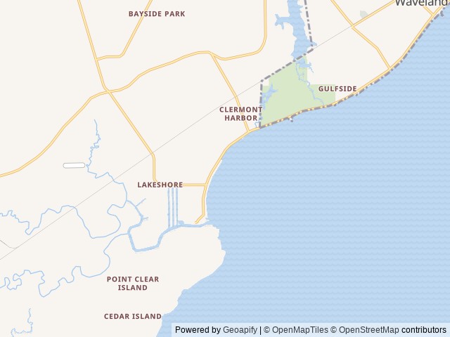 Map of Bay St. Louis Beachfront RV Park location at Bay St. Louis, MS, United States