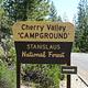Cherry Valley Campground Entrance Sign