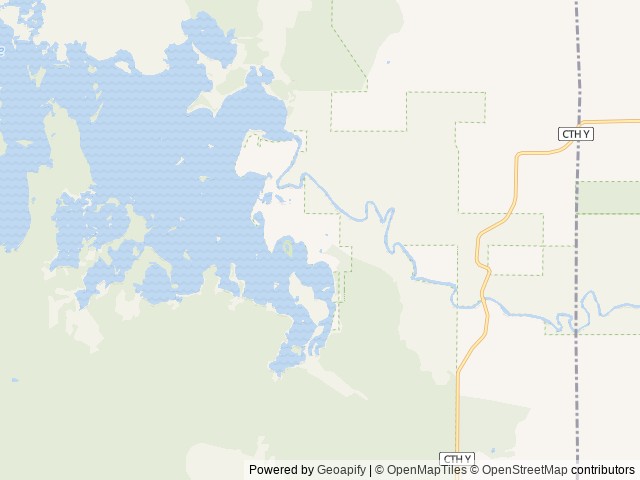 Map of Willow's End Resort & Campground location at Hazelhurst, WI, United States