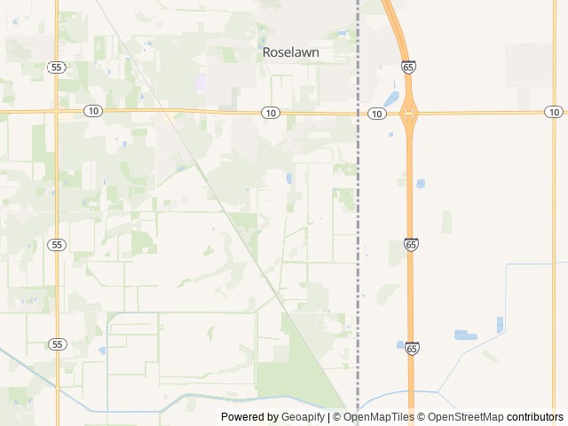 Map of Oak Lake RV Resort location at Fair Oaks, IN, United States