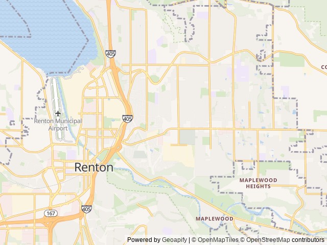 Map for Frozen in "Carbon"ite near Renton, WA