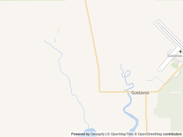 Map of Hollywood Farms RV Park location at Gustavus, AK, United States