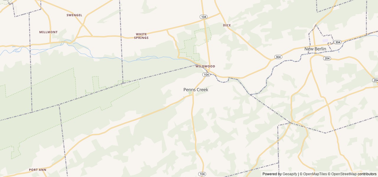 Map for 2024 Forest River RV Wildwood X-Lite 261BHXL near Middleburg, PA