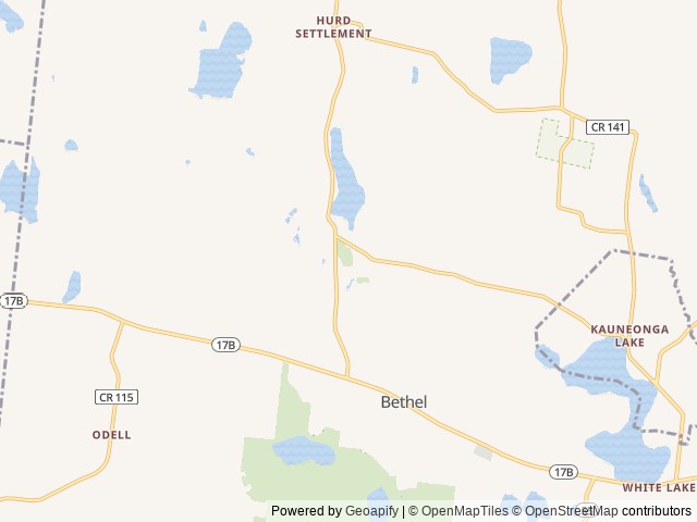 Map of Bethel Woods Center for the Arts location at Bethel, NY, United States