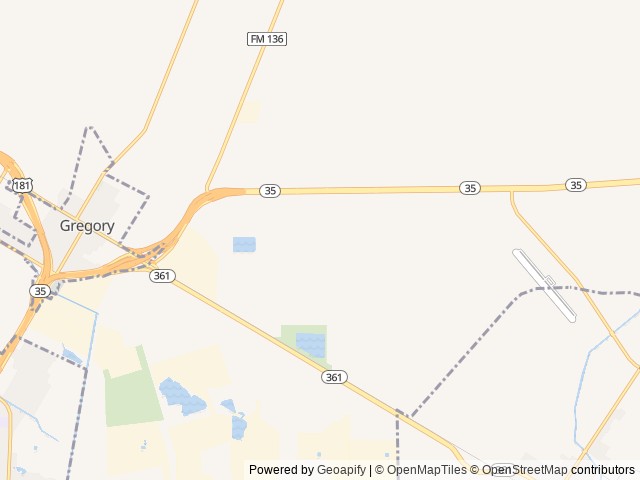 Map of The Domain location at Aransas Pass, TX, United States