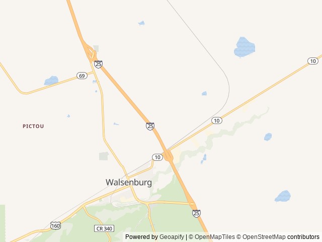 Map of Love's RV Stop-Walsenburg CO 660 location at Walsenburg, CO, United States