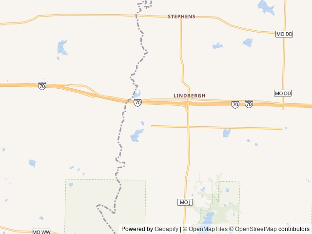 Map of Cedar Creek Resort & RV Park location at Columbia, MO, United States