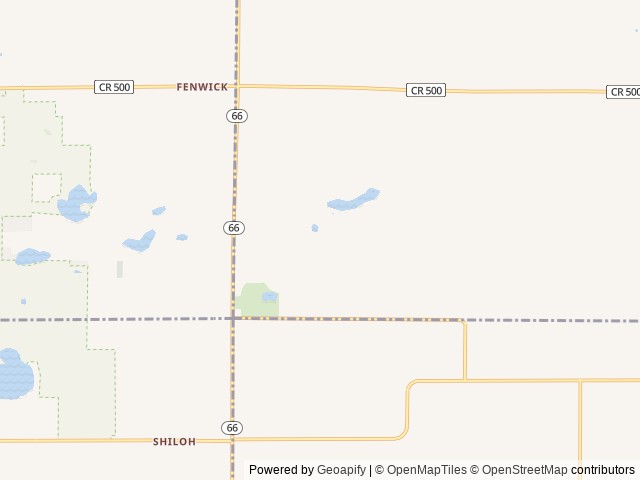 Map of Snow Lake Kampground location at Fenwick, MI, United States