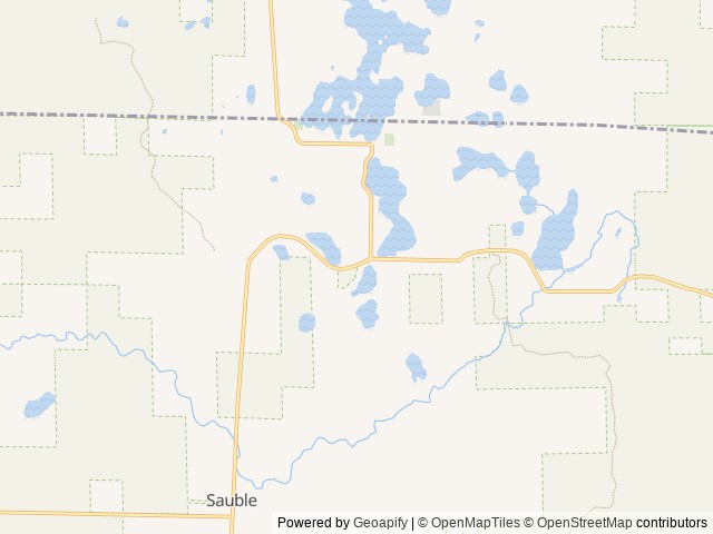 Map of Leisure Time Campground location at Irons, MI, United States