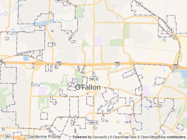 Map for Air BnB on Wheels near OFallon, MO
