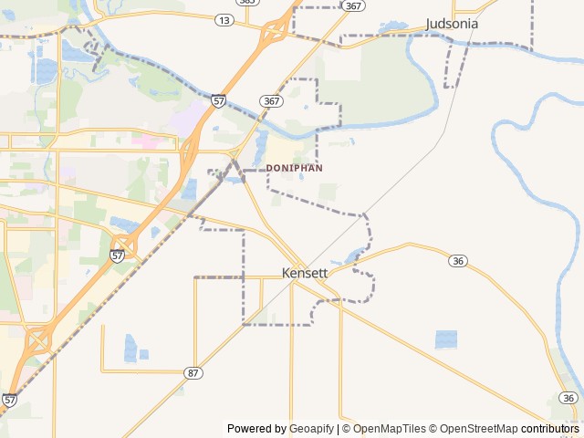 Map of Searcy RV Resort, Kensett, Arkansas location at Searcy, AR, United States