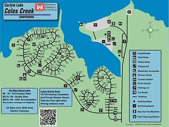 Coles Creek Campground Map