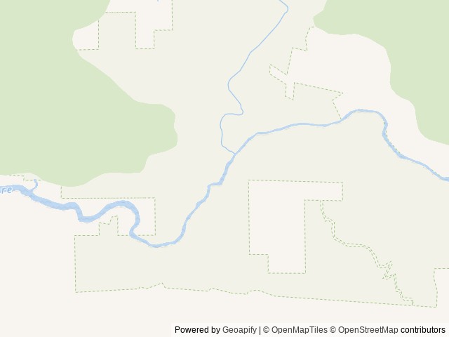 Map of North Fork Primitive Camp location at Briceburg, CA, United States