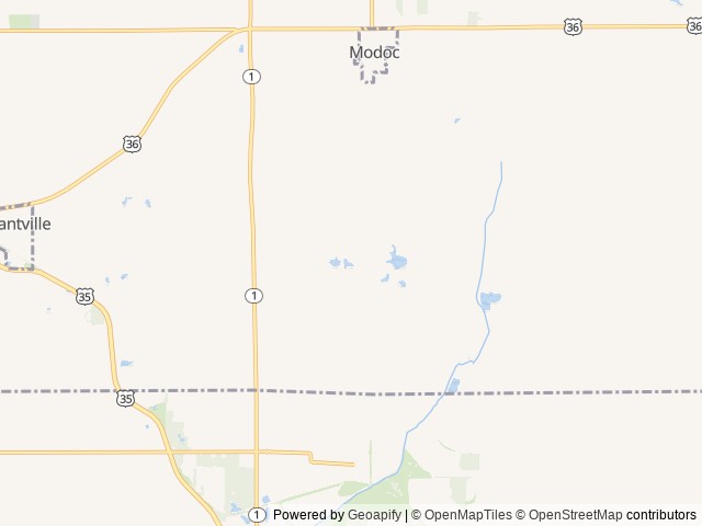 Map of Adventure Bound Kamp Modoc location at Modoc, IN, United States