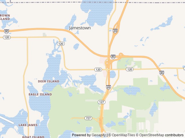 Map of Yogi Bear's Jellystone Park™ Camp-Resort: Barton Lake location at Fremont, IN, United States