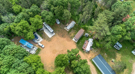 Arial view of a seasonal RV site.