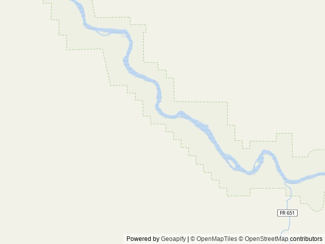 Map of Johnson Bar Group Site location at Kooskia, ID, United States