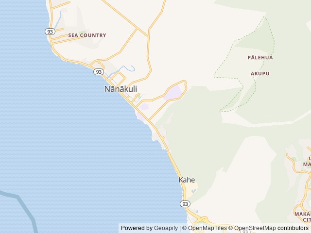 Map of Kalanianaʻole Campsite location at Waianae, HI, United States