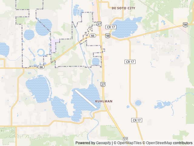 Map of Buttonwood Bay location at Sebring, FL, United States