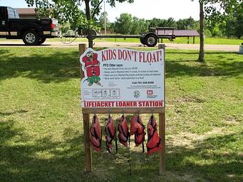 Beaver Creek Recreation Area Life Jacket Loaner Station
