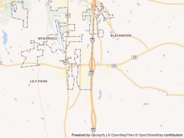 Map of Love's RV Hookup-Calhoun GA 735 location at Calhoun, GA, United States
