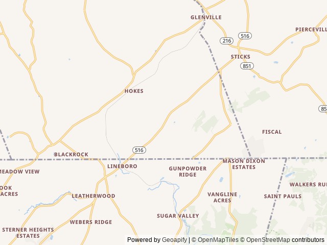 Map for Unlimited Mileage Winebago Itasca Cambria 30C near Glen Rock, PA