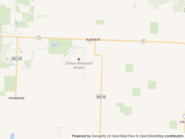 Map of Open Air Retreat location at Clinton, MO, United States