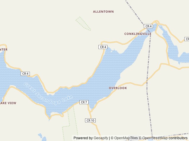 Map of Watersedge Campground location at Hadley, NY, United States